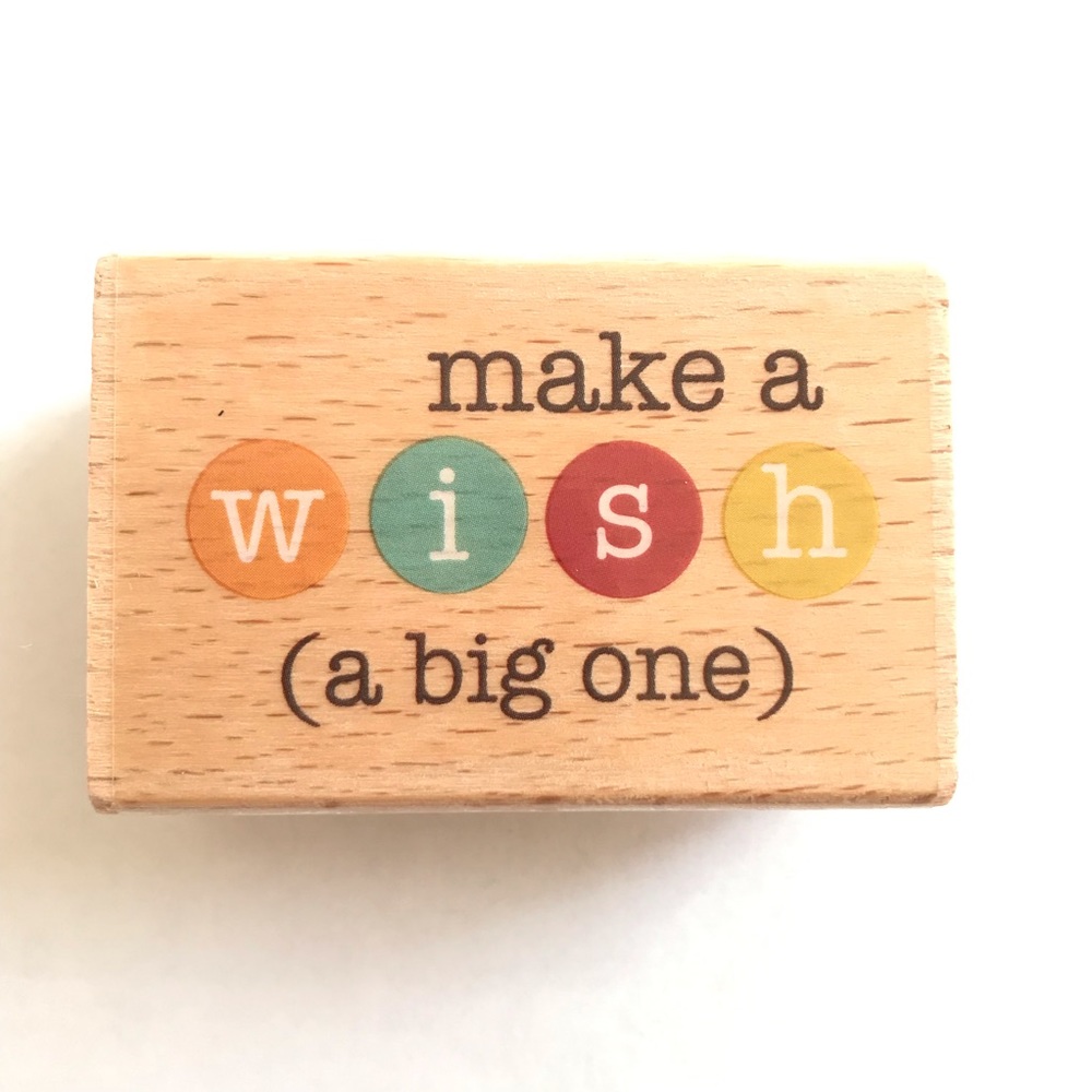 Make a Wish Rubber Stamp New Card Craft Birthday A